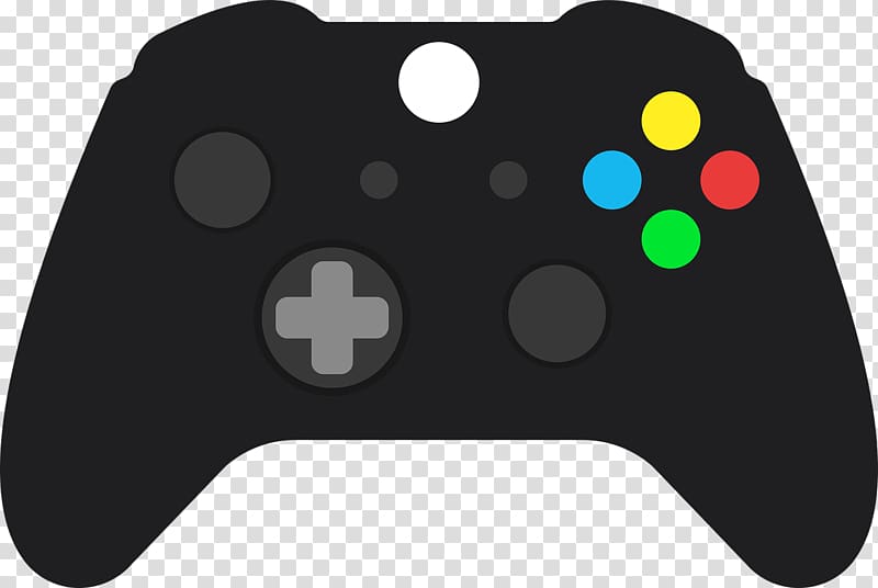 black game controller illustration, Joystick Xbox 360 Game Controllers Video game , gamepad transparent background PNG clipart