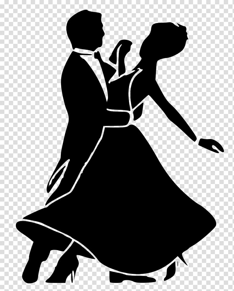 man and woman dancing , Ballroom dance Social dance Waltz Black and white, dance transparent background PNG clipart