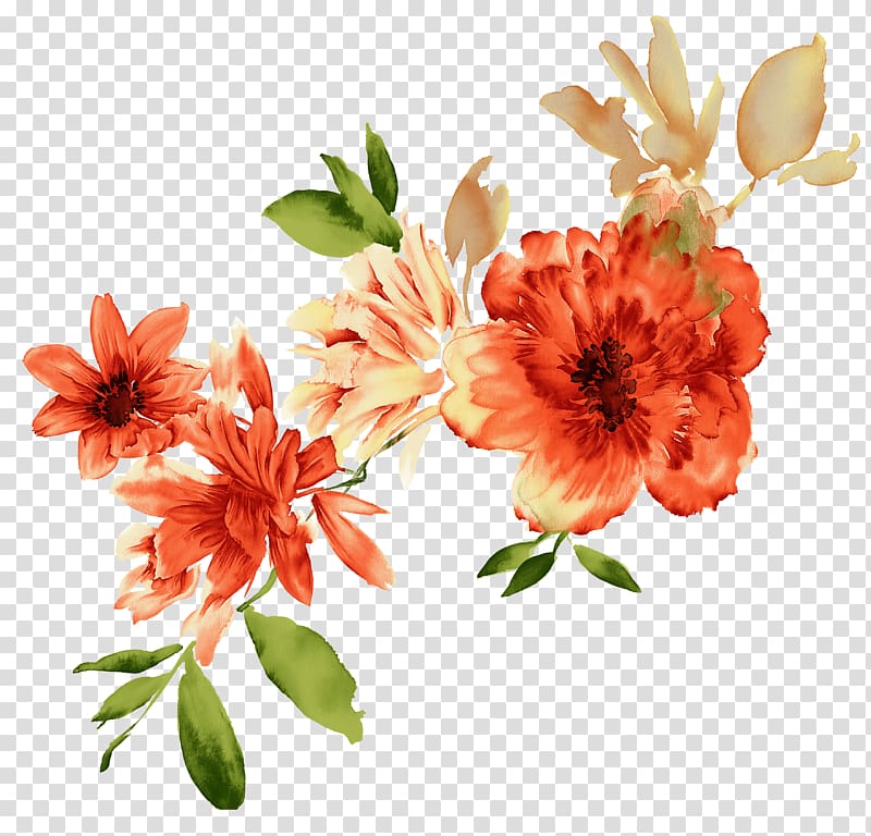 watercolor flower transparent background PNG clipart