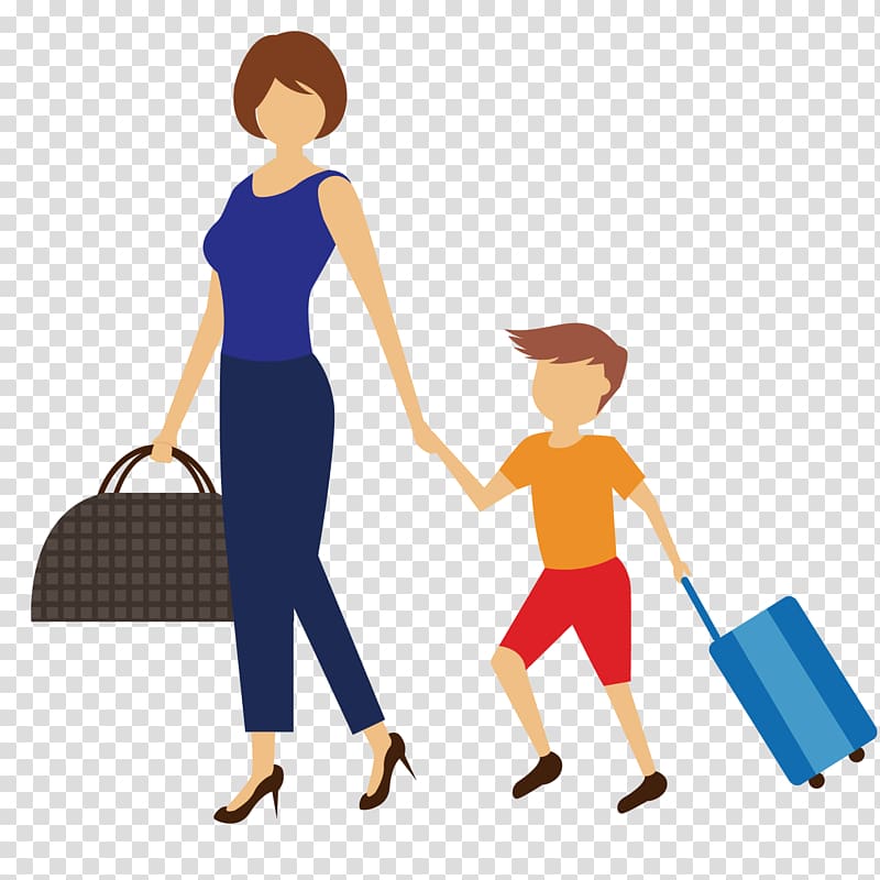 Travel Computer Icons Baggage, Tizhuoxingli mother and child transparent background PNG clipart