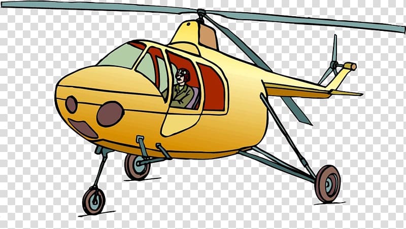 Airplane Helicopter Cartoon Illustration, Helicopter transparent background PNG clipart