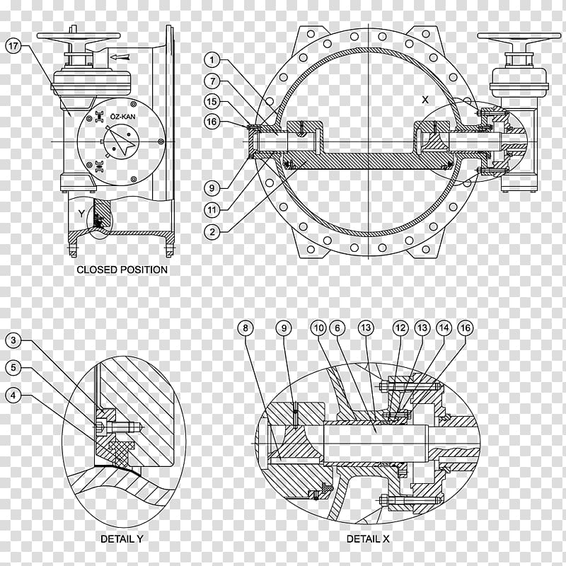 Butterfly valve Actuator Seal Technical drawing, butterfly material transparent background PNG clipart