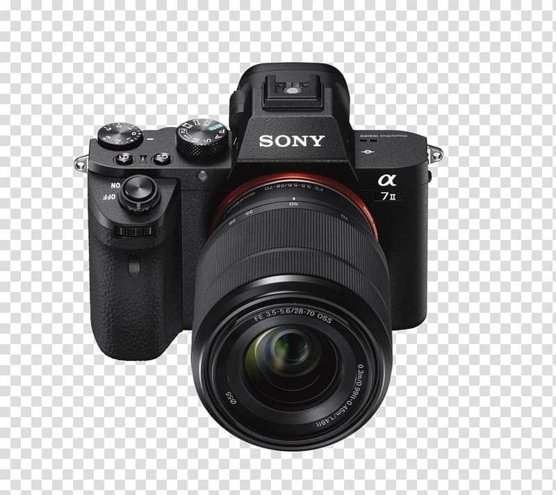 Mirrorless interchangeable-lens camera Sony FE 28-70mm F3.5-5.6 OSS Camera lens Full-frame digital SLR, camera lens transparent background PNG clipart