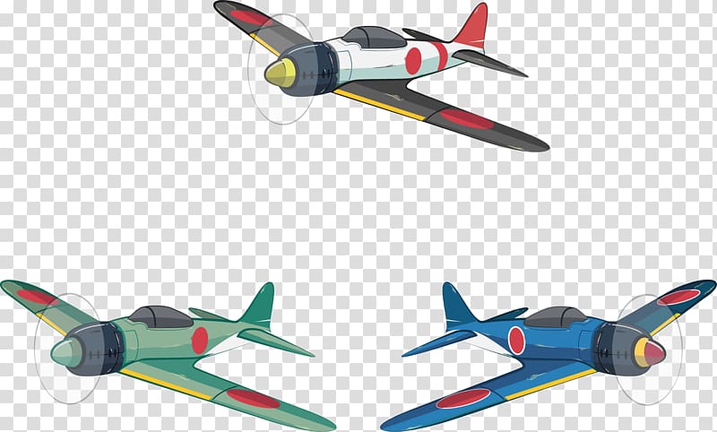 Fighter aircraft Airplane Second World War Military, Japanese fighter planes during World War II transparent background PNG clipart