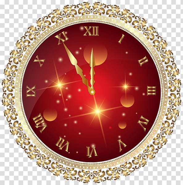 New Year Christmas Clock , clock transparent background PNG clipart