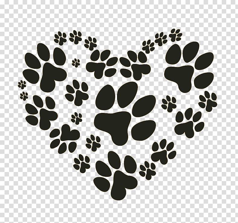black footprint illustration, Dog Pet sitting Cat Paw Puppy, paws transparent background PNG clipart