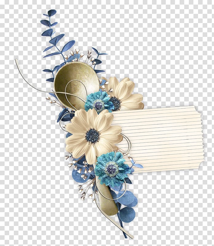 white and blue flowers, Digital scrapbooking Paper , scrapbook transparent background PNG clipart