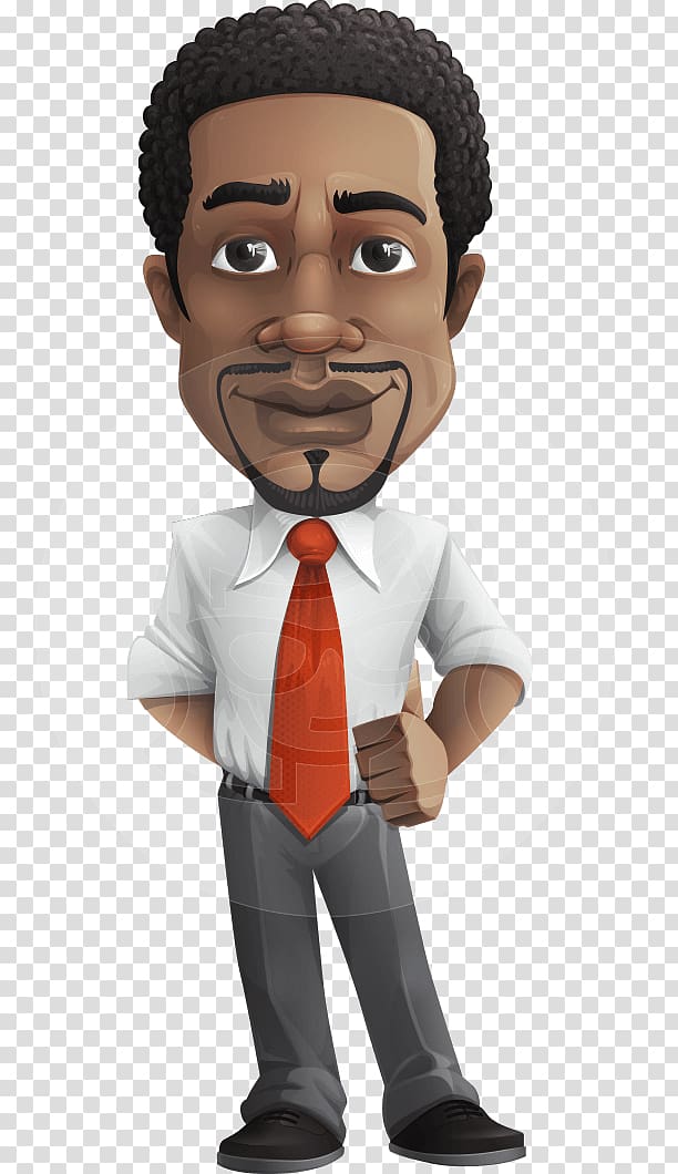 Character Businessperson Cartoon, afro transparent background PNG clipart