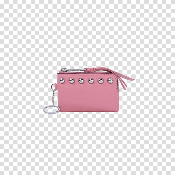 Coin purse Handbag Wallet Pink, Pink Strap Purse transparent background PNG clipart