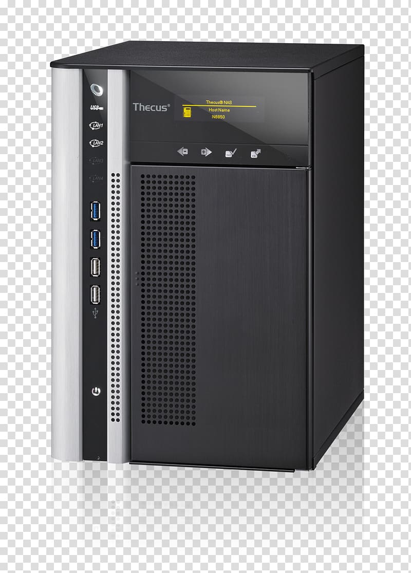 Network Storage Systems Thecus Technology TopTower N6850 Data storage Computer Servers, Computer transparent background PNG clipart