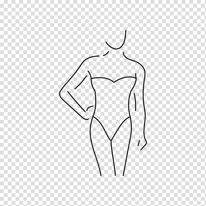 Thumb Hip Shoulder Line art Drawing, inverted triangle transparent background PNG clipart