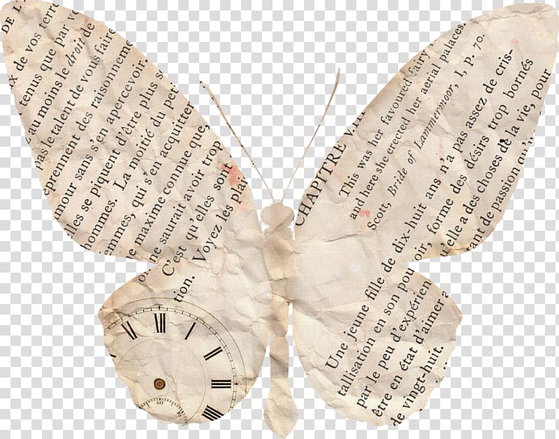 Butterfly Paper Vintage clothing Scrapbooking Drawing, Shabby transparent background PNG clipart