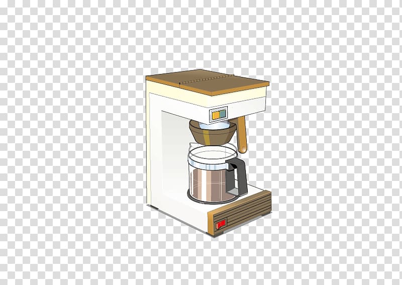 Coffeemaker Small appliance , Hand-painted coffee machine transparent background PNG clipart