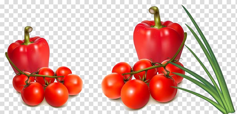 Bell pepper Vegetable Tomato Onion, vegetables transparent background PNG clipart