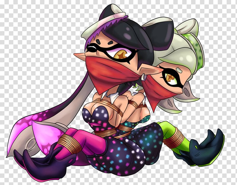 Bound & Gagged Bondage Female Squid Sisters, others transparent background PNG clipart