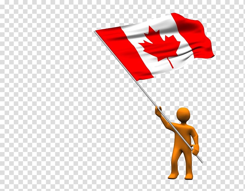 Canada Illustration, Holding the flag swing transparent background PNG clipart