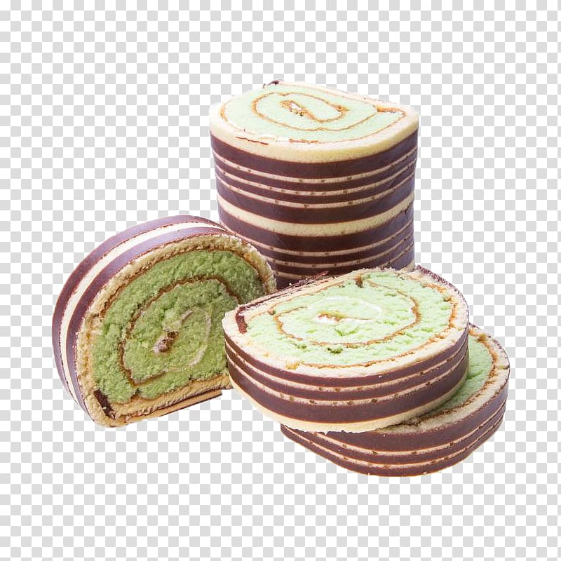 Teacake Matcha Swiss roll Bakery, A bunch of chopped green tea cake transparent background PNG clipart