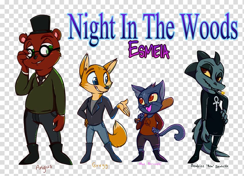 Night in the Woods Fan art Drawing Life Is Strange Illustration, night in the woods art transparent background PNG clipart