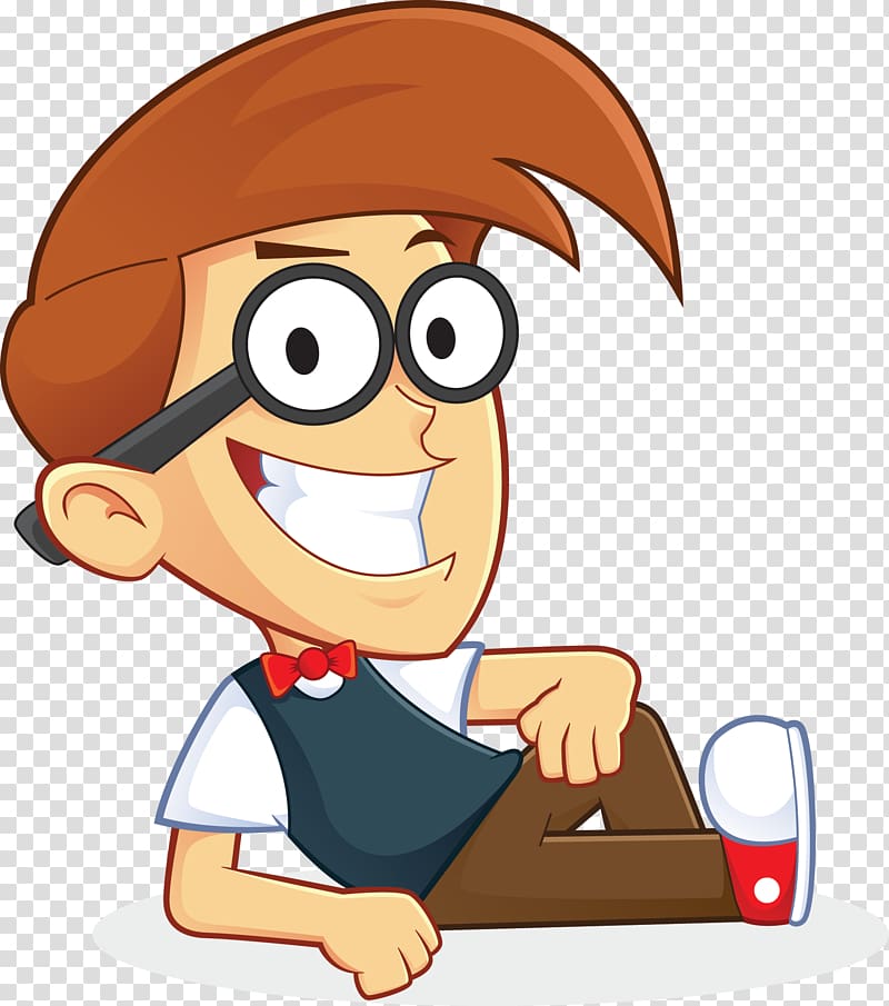 Nerd Geek Cartoon , Nerd transparent background PNG clipart