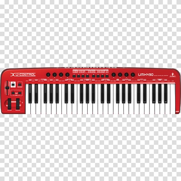Behringer U-Control UMX610 USB/MIDI Keyboard Controller MIDI Controllers Musical keyboard, musical instruments transparent background PNG clipart