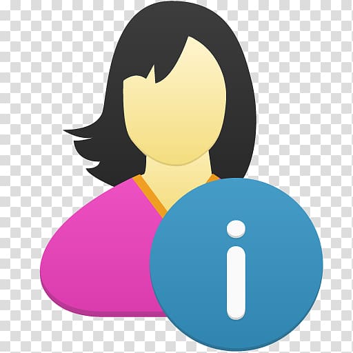 human behavior symbol joint, Female user info transparent background PNG clipart