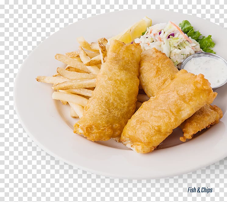 Fish and chips Fisherman\'s Wharf Fried fish Fish finger French fries, fried fish transparent background PNG clipart