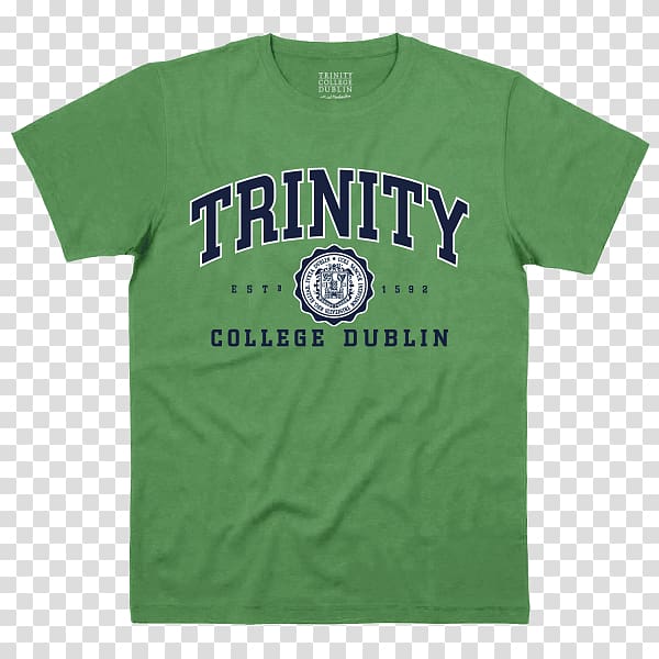 Trinity College T-shirt University of Dublin Collegiate university, T-shirt transparent background PNG clipart