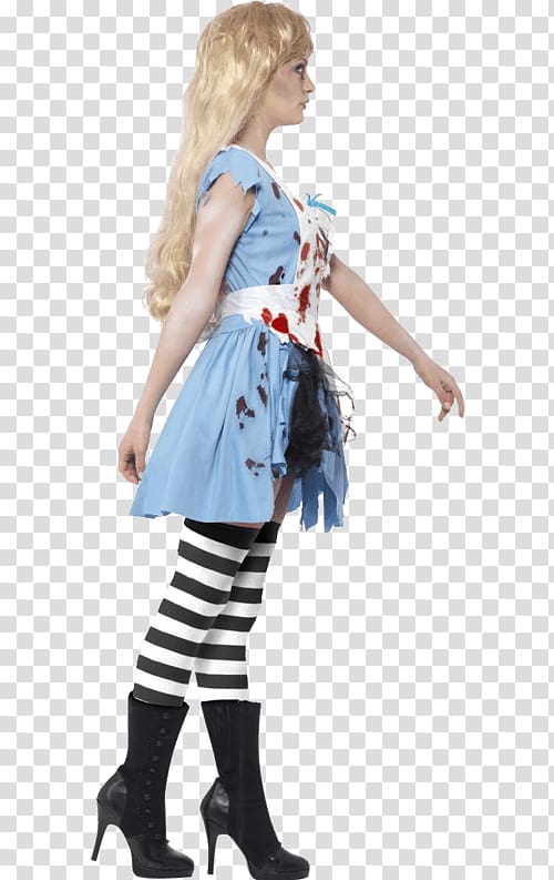 Costume Disguise Alice\'s Adventures in Wonderland Halloween Zombie, Alice In Wonderland Dress transparent background PNG clipart