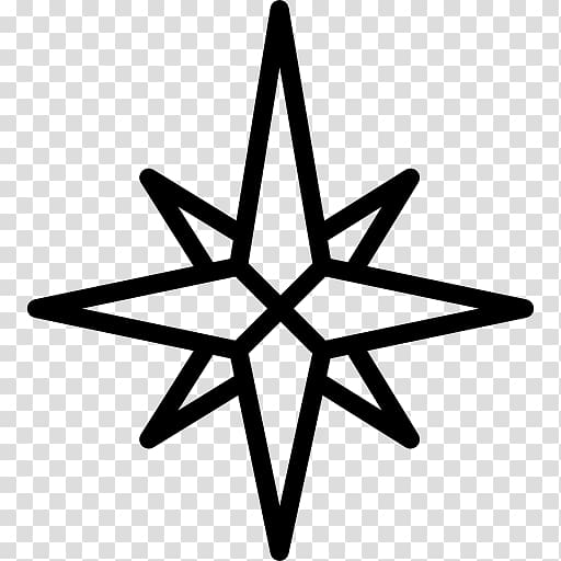 Star Wind rose Polaris Compass rose, star transparent background PNG clipart