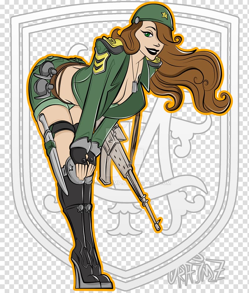 Pin-up girl Soldier Army Art, pin up transparent background PNG clipart