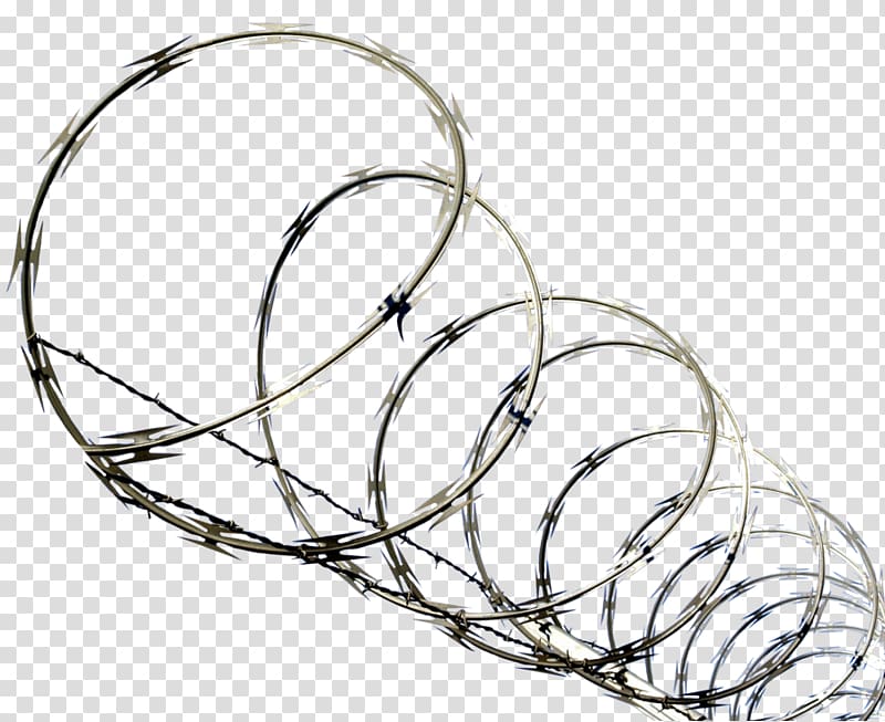 Barbed wire Barbed tape Electrical Wires & Cable, barbwire transparent background PNG clipart