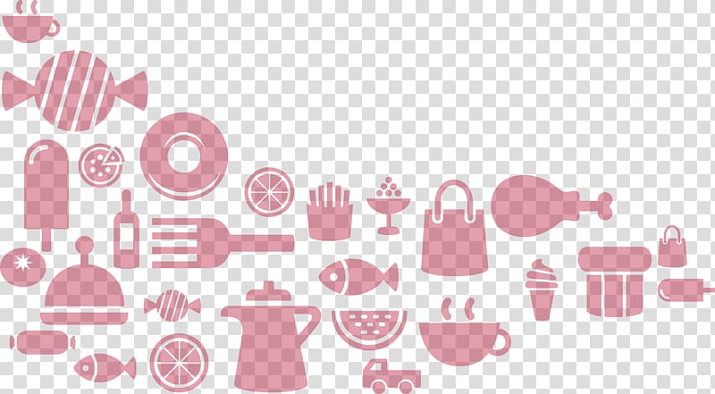 Food Silhouette Collage, Food collage silhouette transparent background PNG clipart