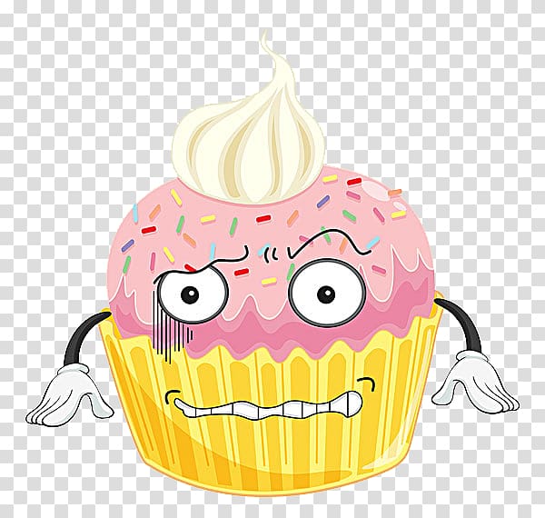 Cupcake Torta Birthday cake Illustration, Free to pull the cake transparent background PNG clipart