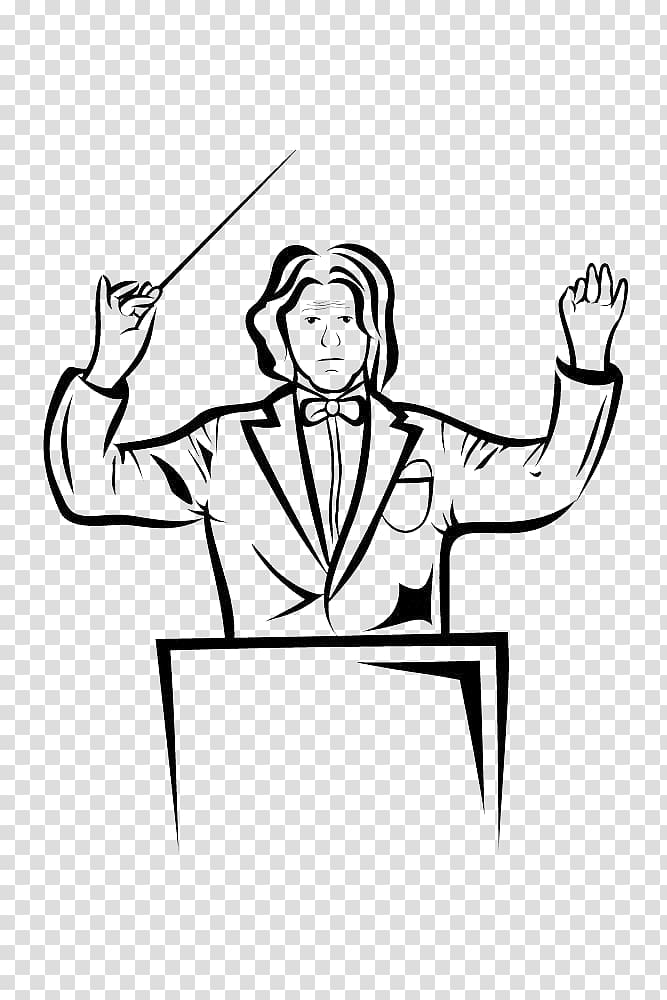 hand-painted conductor transparent background PNG clipart