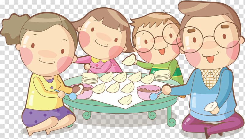 Dongzhi Dumpling , Eat dumplings of a family transparent background PNG clipart