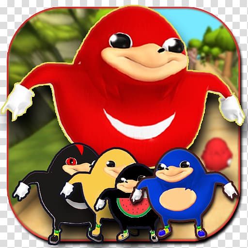 Uganda Knuckles MEME RUN 3D (DO YOU KNOW THE WAY) Knuckles the Echidna Sonic & Knuckles Temple Run, android transparent background PNG clipart