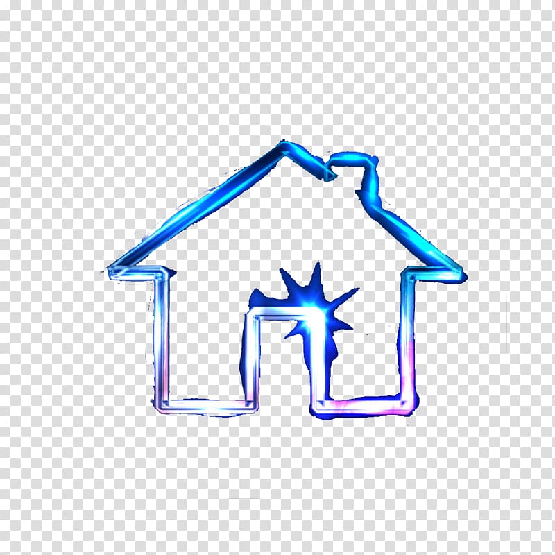 Logo House, Dream color light small house transparent background PNG clipart