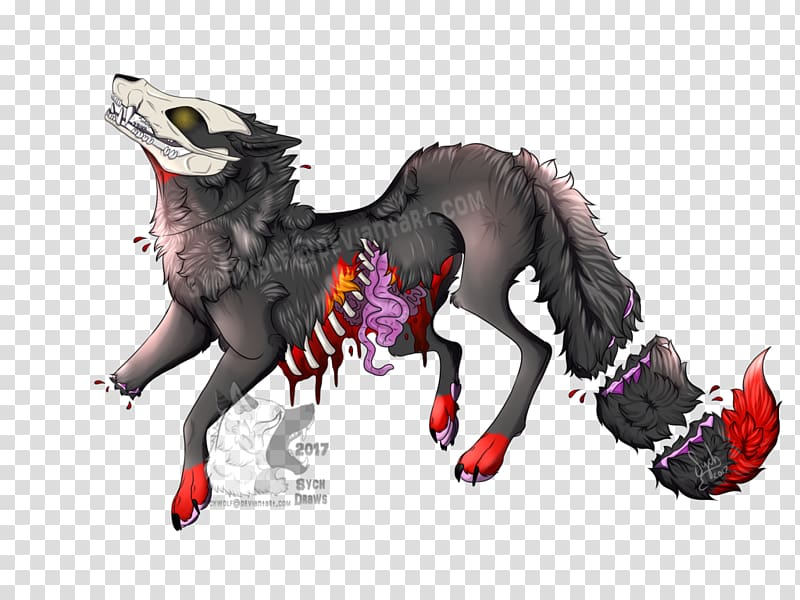 Anime Demon Black Scar Wolf