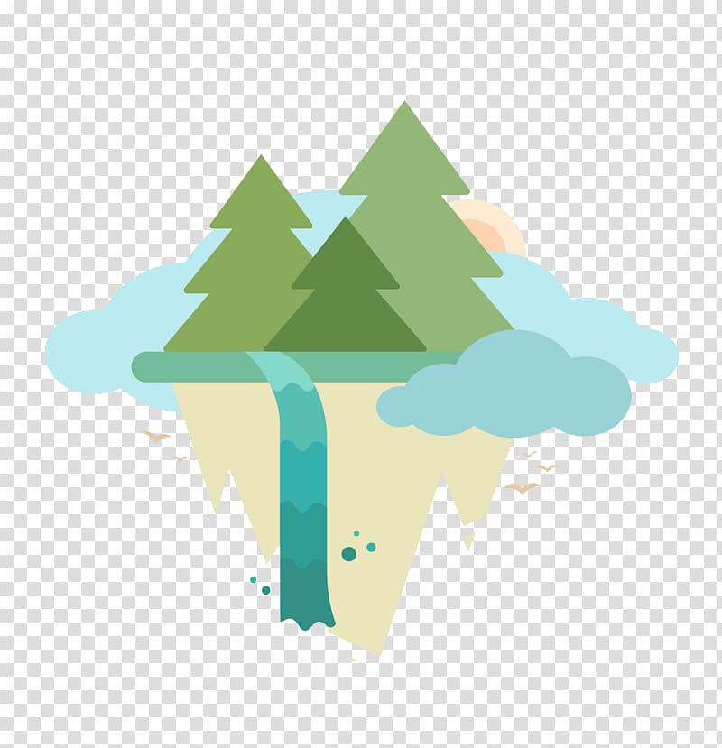 Forest Illustration, Cartoon forest material transparent background PNG clipart