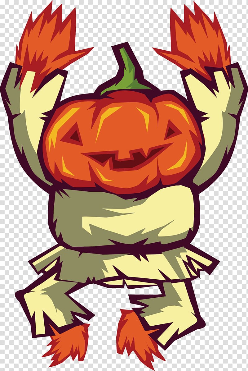 Monster Pumpkin Computer file, Dancing pumpkin monster transparent background PNG clipart