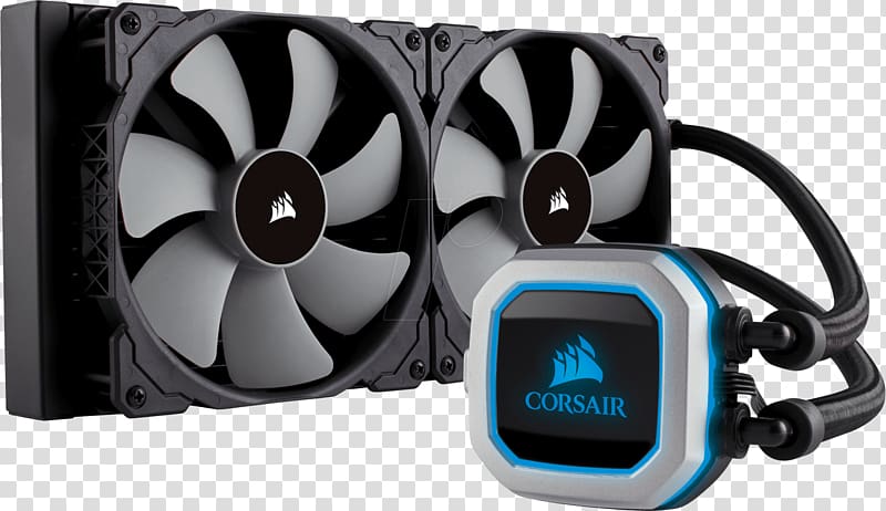 Corsair Hydro Series CPU Cooler Computer System Cooling Parts CORSAIR Hydro Pro Rgb Liquid Cpu Cooler Corsair Components Power supply unit, water cooling curve transparent background PNG clipart