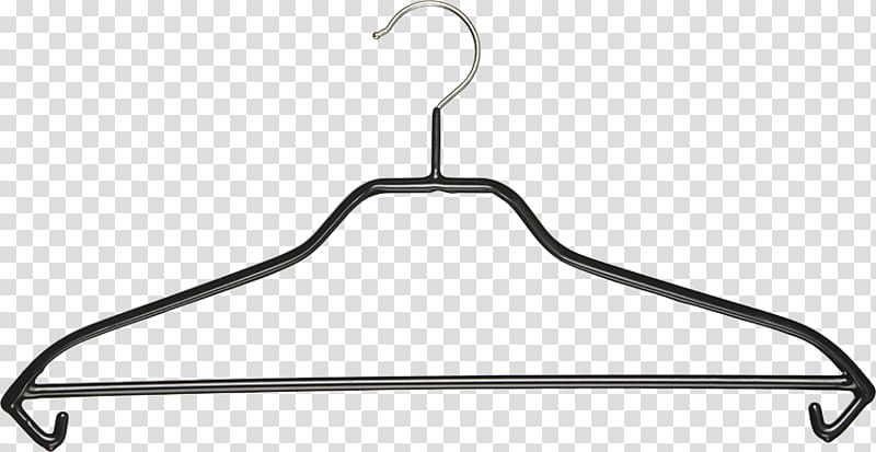 Clothes hanger Clothing Blouse Black White, trouser clamp transparent background PNG clipart