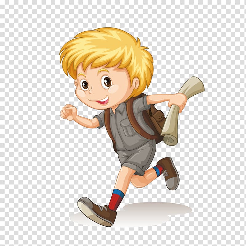 , Happy running boy transparent background PNG clipart