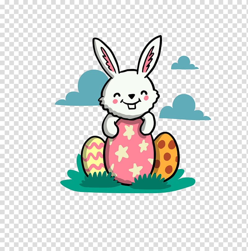 Cute bunny transparent background PNG clipart