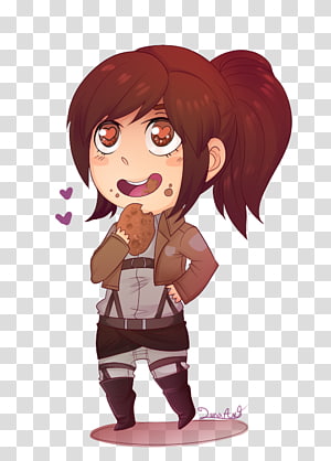 Sasha Braus Mikasa Ackerman Eren Yeager Attack on Titan Chibi, Titan chibi transparent background PNG clipart thumbnail