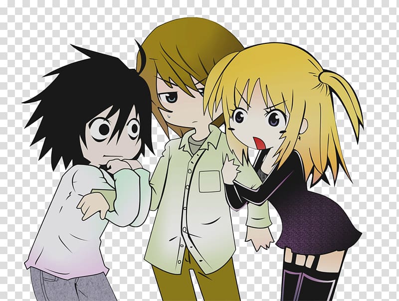 Light Yagami Mello Misa Amane Ryuk, Chibi transparent background PNG clipart