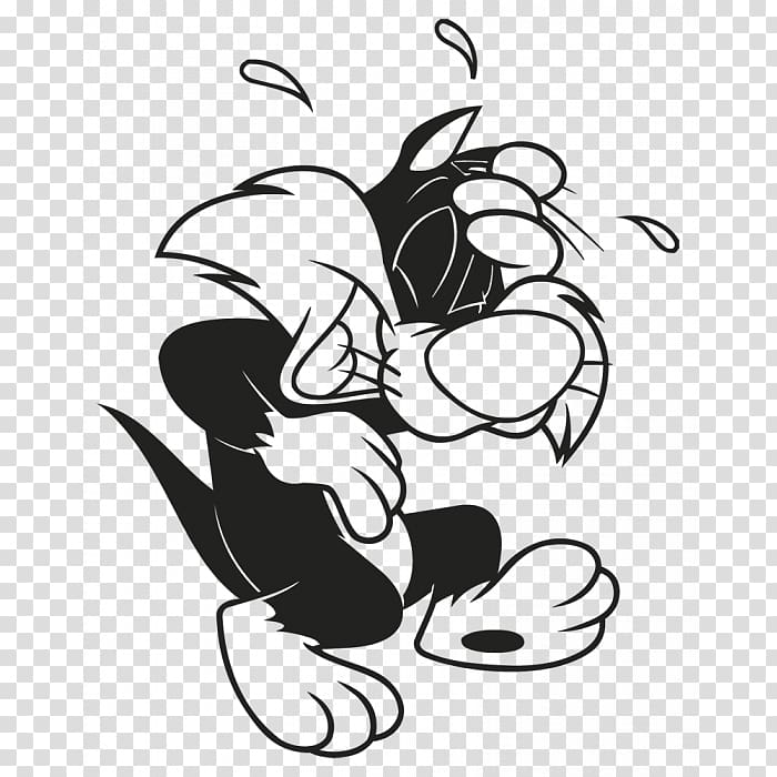 Sylvester Jr. Drawing Black and white Looney Tunes , sylvester the cat jr transparent background PNG clipart
