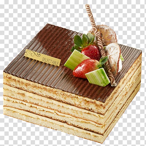 Opera cake Sponge cake Wafer Birthday cake Custard, cake transparent background PNG clipart