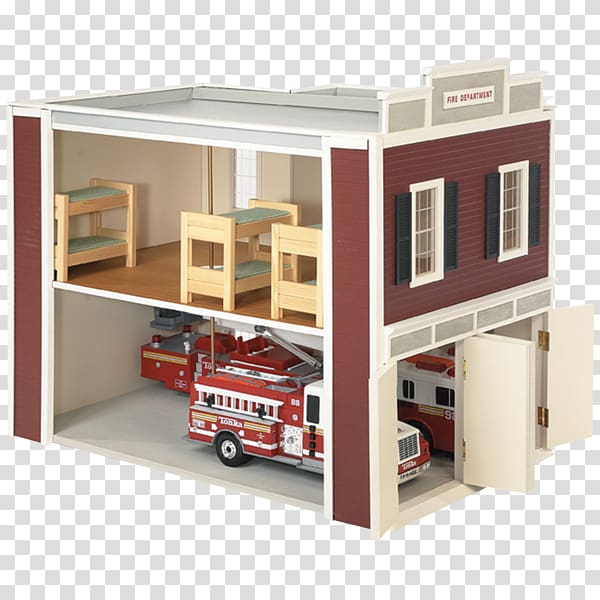 Dollhouse Fire station Toy Fire engine Kidkraft, toy transparent background PNG clipart