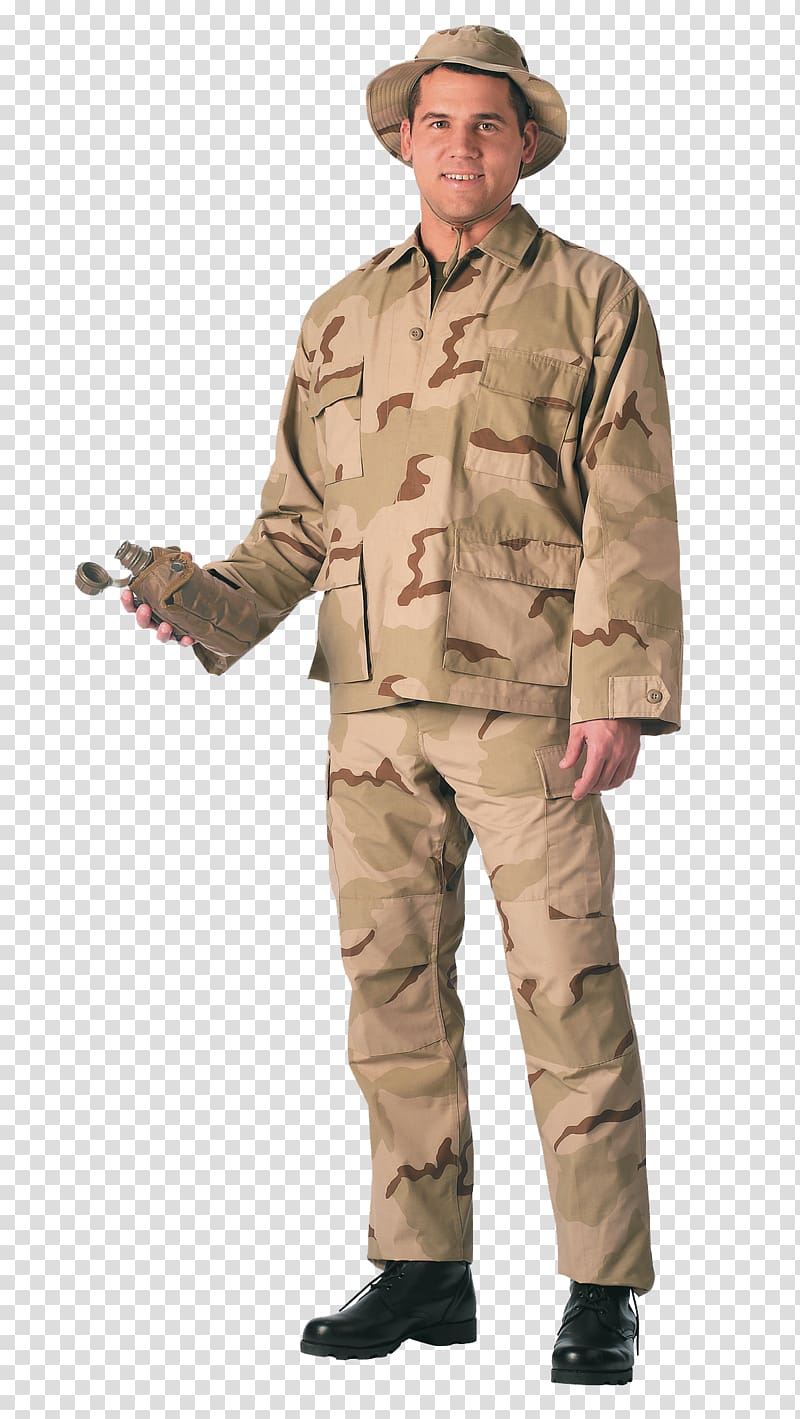 Desert Camouflage Uniform Desert Battle Dress Uniform Military camouflage Battledress, military transparent background PNG clipart
